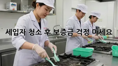 세입자 청소 후 보증금, 걱정 마세요!